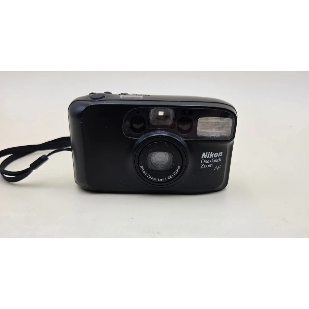 Nikon One Touch Zoom AF Quartz Date 35mm point and shoot film camera Black